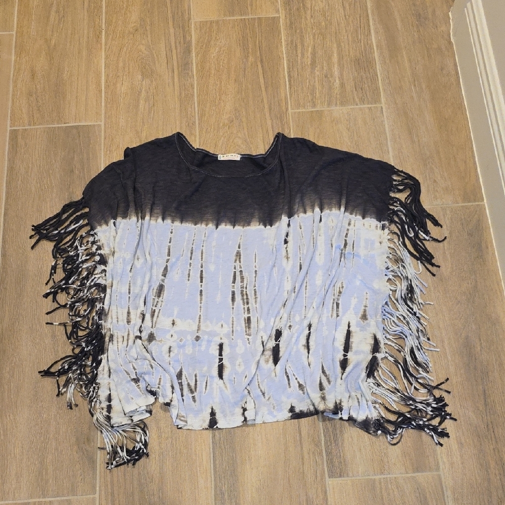 Free People Fringe Tie-Dye Top